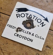 Vintage Original Enamel Advertising Sign Fred Pullen & Co Ltd Engineering Firm