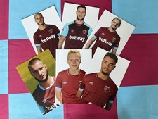 WEST HAM UTD. X6. 2016/ 2018. 6X4 INCH CLUB PHOTOS.