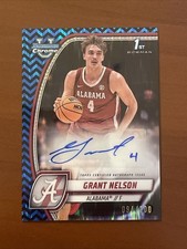 2024 Bowman U Chrome Prospect Black & Blue Stealth Refractor Grant Nelson Auto