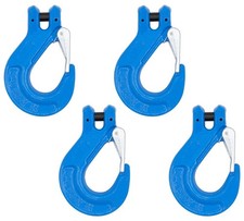 4pk Heavy Duty Grade 100 38 Clevis Sling Hook With Latch - 8800 Lbs Wll Blue 4pk Heavy Duty Grade 100 38 Clevis Sling Hook With Latch - 8800 Lbs Wll Blue