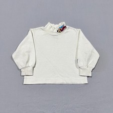 Vintage Disney Pooh Tigger Kids White High neck Embroidered Base Shirt Size 18M