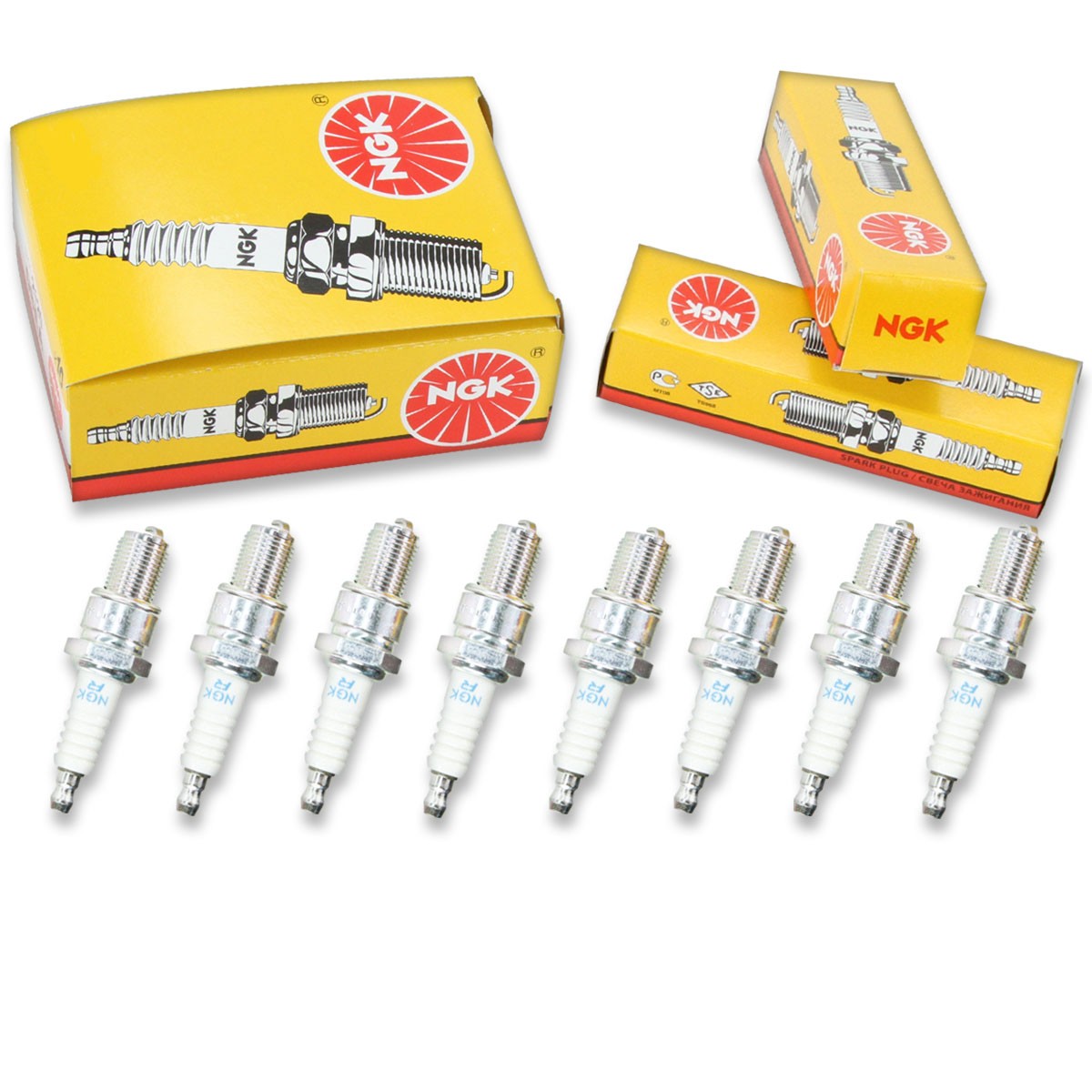 8pcs NGK 5122 Standard BR7ES Motorcycle Spark Plug Tune Up Kit Set sd