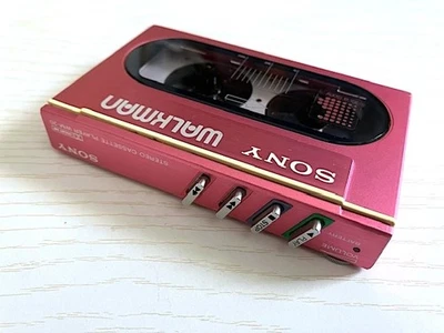 Sony Walkman WM-20 Pink Portable Cassette Player Vintage Working