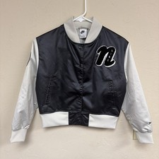 Nike Kids Varsity Jacket Oversized Fit Sz Youth Medium New FZ5563010