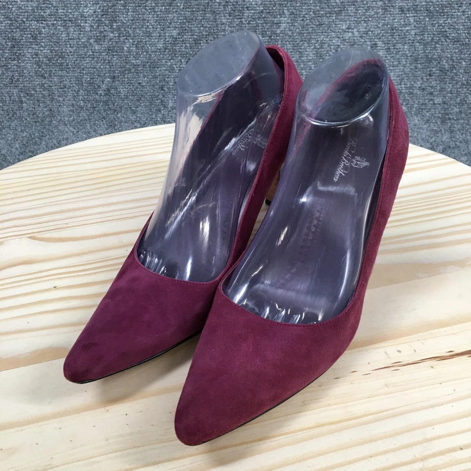Zapatos Brooks Brothers para mujer 9 zapatos de salón púrpura sin cordones punta tacones de aguja Foto 3 de 4