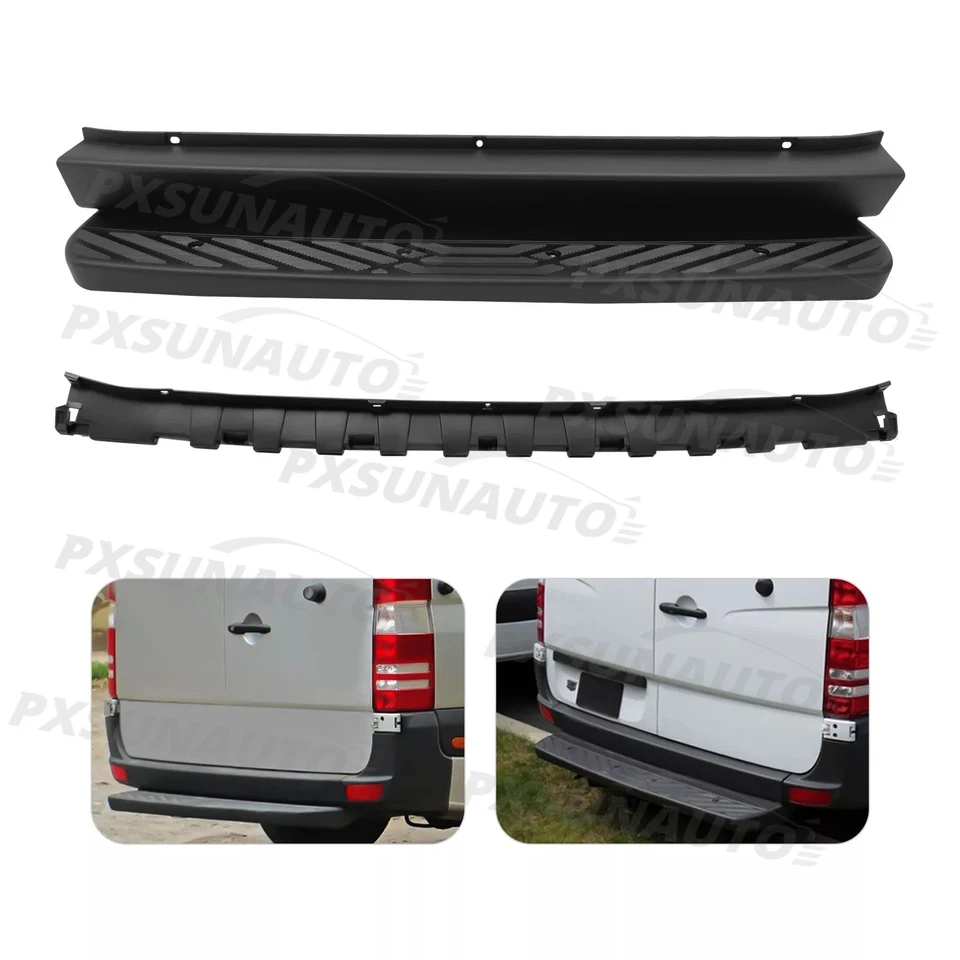Black Rear Bumper Center Cover For 07-18 Mercedes Sprinter W906 Dodge 2500 3500 Foto 2 de 3