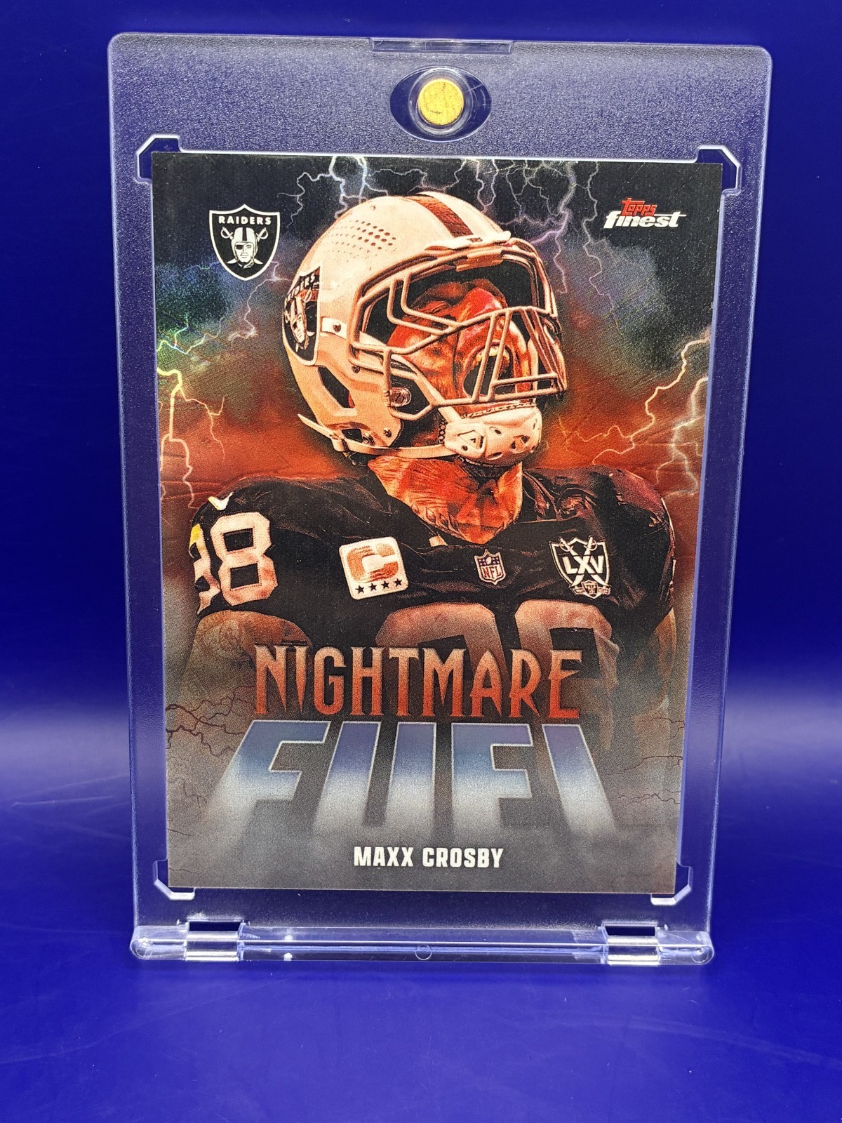 2025 Topps Finest Nightmare Fuel Maxx Crosby SSP Case Hit Raiders NF-6 Clean!