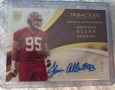 2017 Panini Immaculate Collection - Rookie Auto Jonathan Allen /99
