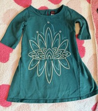4T Tea Brand Dress Toddler Girls Emerald Green Pre-loved