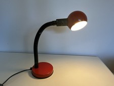 Tischlampe Schreibtisch Lampe Retro Kugel Space Age rot 70er Vintage