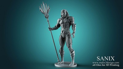 Aquaman 3D Printed Resin Figurine 18Cm (Unpainted)