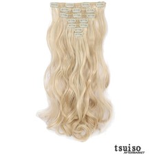 Stylish 7-Piece 20-Inch Clip-In Synthetic Curly Hair Extensions - Heat Resistant
