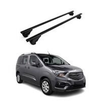 DachträGer GrundträGer FüR Opel Combo E 2019-2026 Stahl Schwarz 2Tlg
