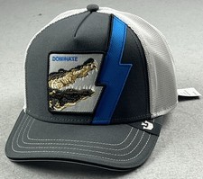 Goorin Bros Swamp Slayer Alligator Gray "Dominate" Blue Bolt Hat New With Tags