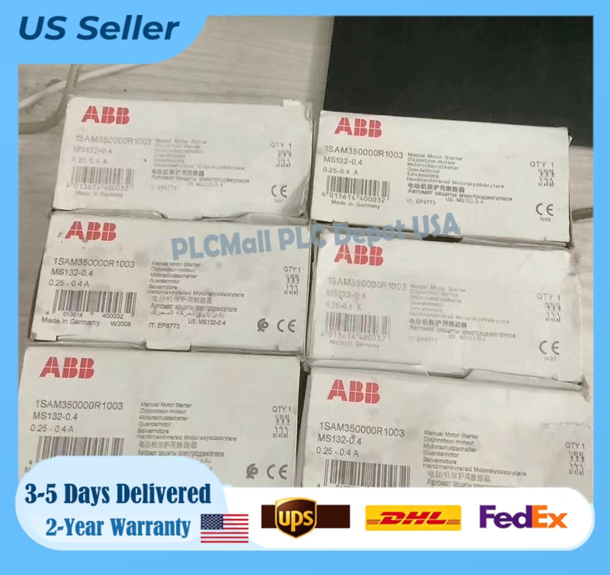 1pc ABB MS132-0.4 (0.25-0.4A) Motor Starter