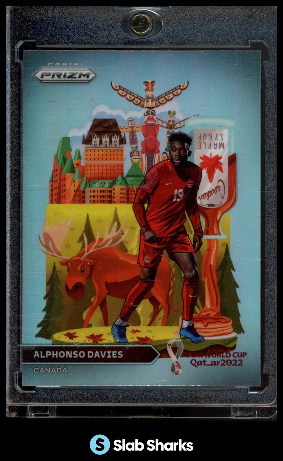 2022 PANINI PRIZM WORLD CUP #5 ALPHONSO DAVIES NATIONAL LANDMARKS