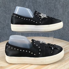 Steve Madden Pluto Shoes Womens 8M Platform Slip On Sneaker Casual Studded Black