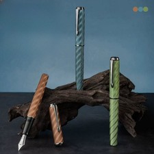 Hongdian A9 Piston Fountain Pen Fine Nib Aluminium Writing Gift Ink High-quality