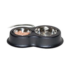 K&H Pet Products Thermo-Kitty Café - Heated Outdoor Cat Bowls, Black