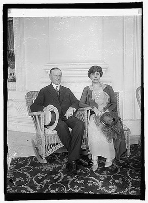 Photo:President Calvin Coolidge and Mrs Coolidge Portrait 1924