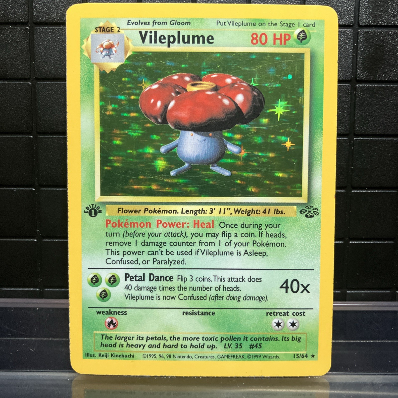 Pokémon TCG 1st Edition Vileplume Jungle 15/64 Holo Rare