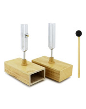 Tuning Fork 440HZ Virbration, Steel Singing Tone Tuning Set with Silicone Hammer