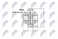 NTY Gelenksatz, Antriebswelle Getriebeseitig U.A. FüR Ford, Seat, VW
