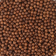 1000Pcs 6Mm Dark Brown Wooden Beads Undyed Natural Stripe round Wood Bead Bulk W