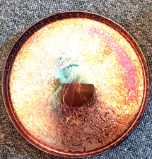 SHEFFIELD MADE CIRCULAR SILVER PLATED GALLIERED TRAY