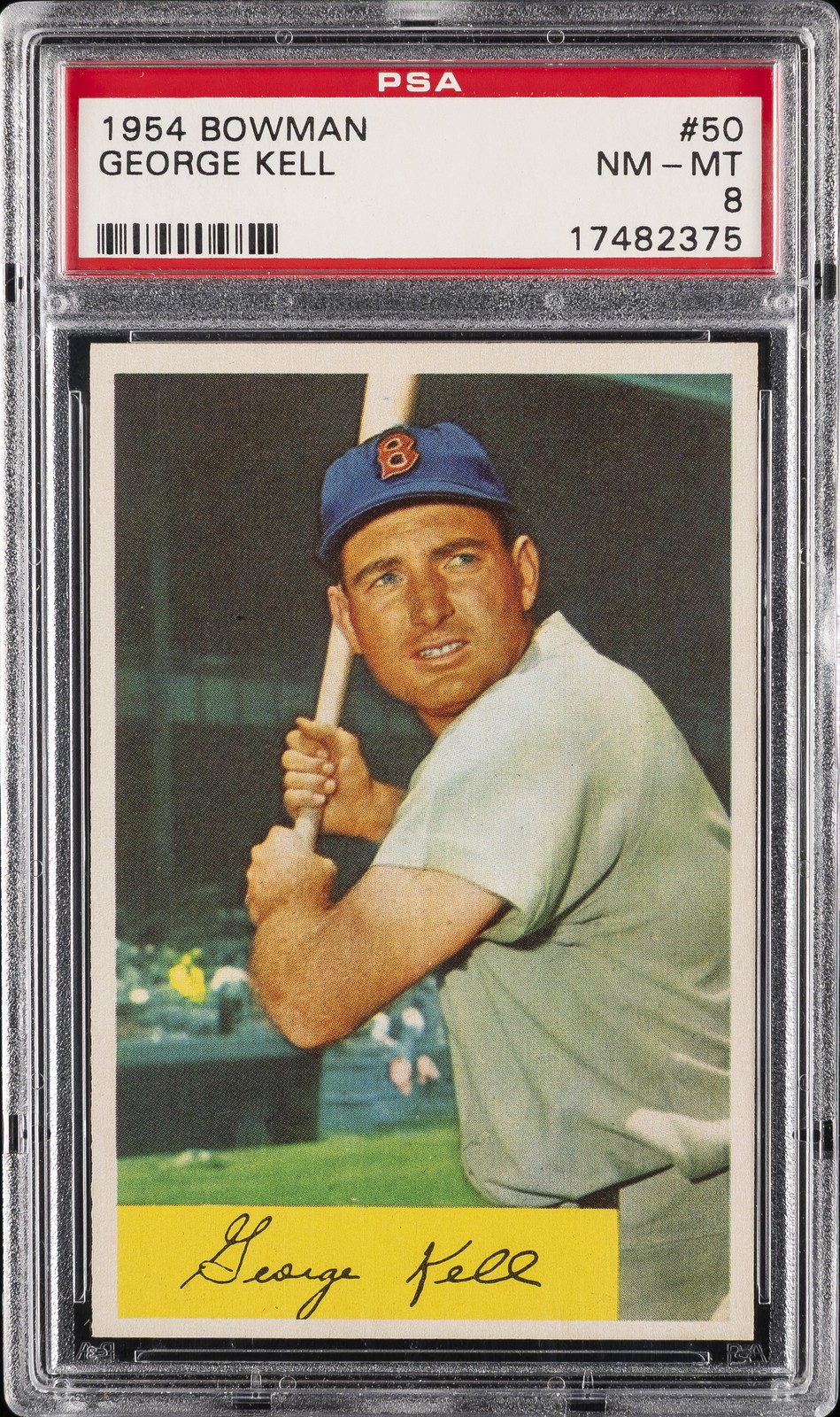 1954 BOWMAN #50 GEORGE KELL PSA 8