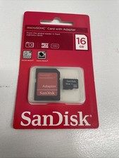 Image of SANDISK 16GB MICROSDHC CARD WITH ADAPTER