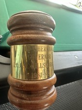 Vintage Governor Gavel Wooden Ed Sherman of Hillsboro