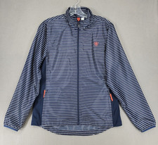 Ariat Ideal Windbreaker Jacket Blue Striped Womens M Full Zip Packable Layer