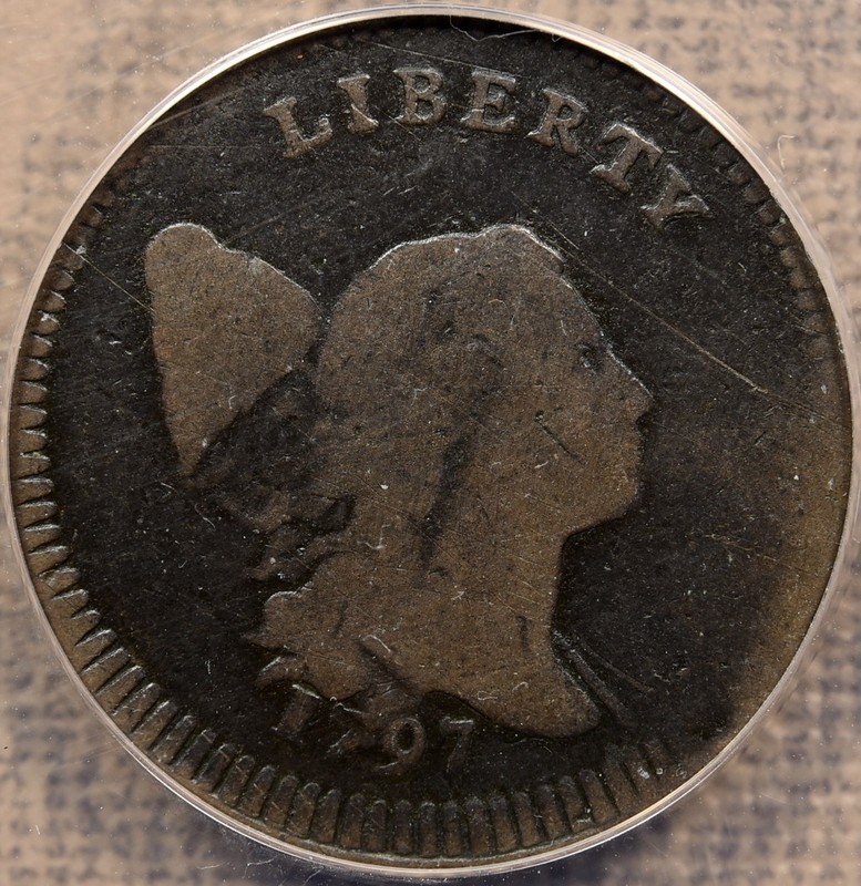 1797 C.3 Half cent, ANACS AG3 details, pleasing original DavidKahnRareCoins