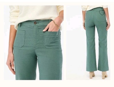 J Crew factory Lizzie High Rise Patch Pocket green women s Classic Fit 33P