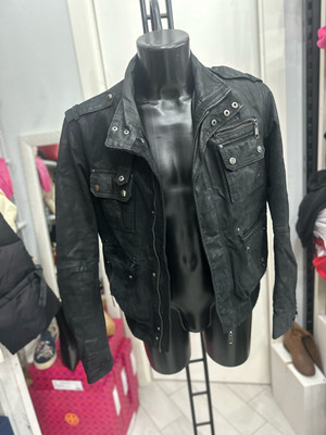 Conbipel Men's Leather Jacket Man Size 50 Black LLV1404