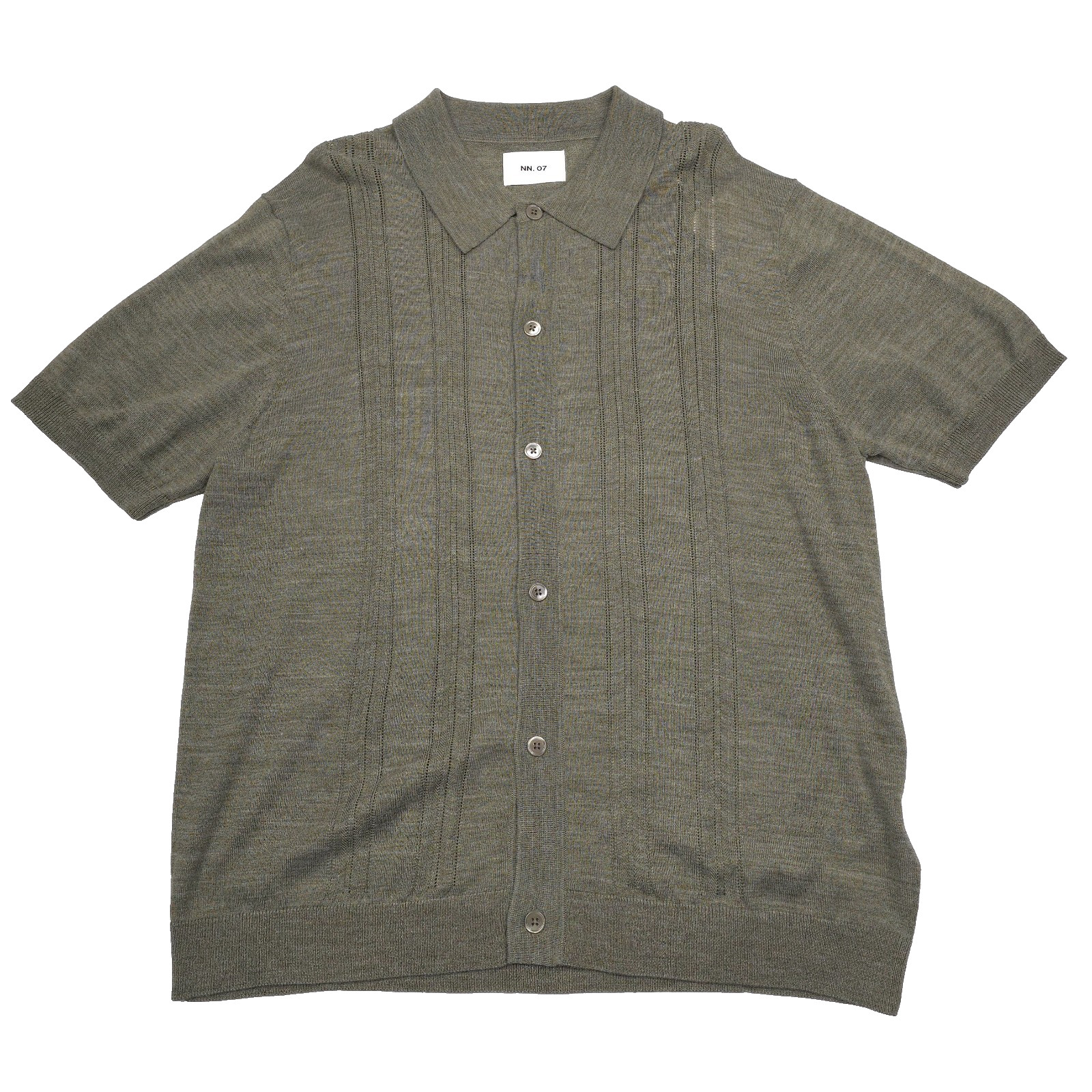 NN07 Thor 6584 Short Sleeve Polo Cardigan Sweater Mens 2XL XXL Wool Capers Green 20790₽