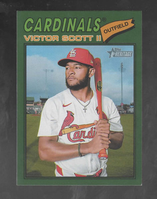 2026 Topps Heritage Dark Green Bordered #318 Victor Scott II St. Louis  ID:67724