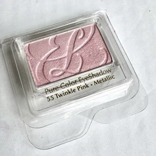 ESTEE LAUDER #55 TWINKLE PINK METALLIC Pure Color Eyeshadow  .07 Oz 2.1 g