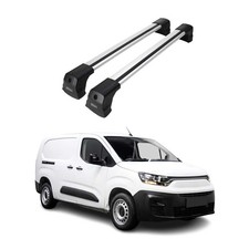 Dachträger Grundtäger für Fiat Doblo III 2022-2026 75kg Aluminium Silber 2 tlg