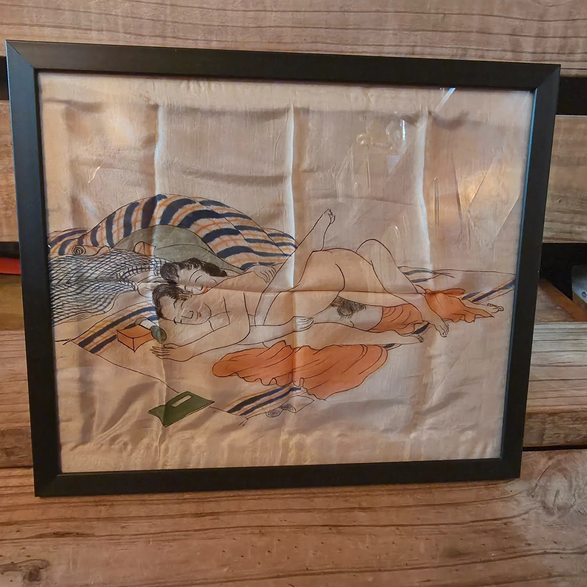 古董丝绸和织物日本画作、画卷1900-1940 | eBay