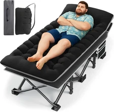 HABUTWAY Camping Cot with Mattress, 32" Extra Wide Camping Cots for Adults, Slee