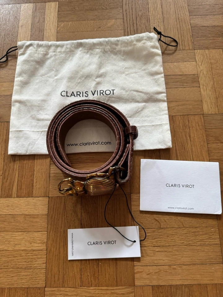 Claris Virot Beetle Belt Aus Pythonleder, Braun, Gr.1, Wie Neu, NP 260€ - Bild 4 von 4