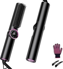 Hair Straightener Brush with 15 Temps Fast Heating  Dual Voltage for Women