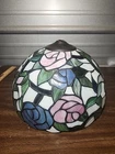 Tiffany Style Stained Glass Lamp Shade 16" Flowers Damaged last pic
