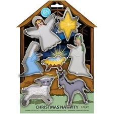 R & M International Christmas Nativity Set Cookie Cutter, One Size, Gr