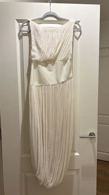 Zara White Bubble Hem Dress Size S - Image 1 of 4