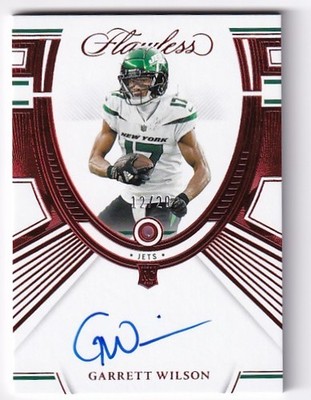 2022 Flawless GARRETT WILSON Rookie Gems Auto Ruby 12/20 - Jets