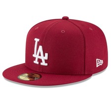 Los Angeles Dodgers New Era 59FIFTY Fitted 7 Cardinal White NWT Authentic