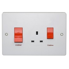 Crabtree 4520/1 45A Cooker Control Unit (168mm X 114mm)
